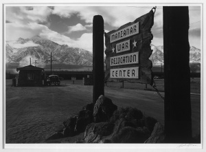 Fig 07: Adams, Ansel: : Entrance to Manzanar, Manzanar Relocation Center